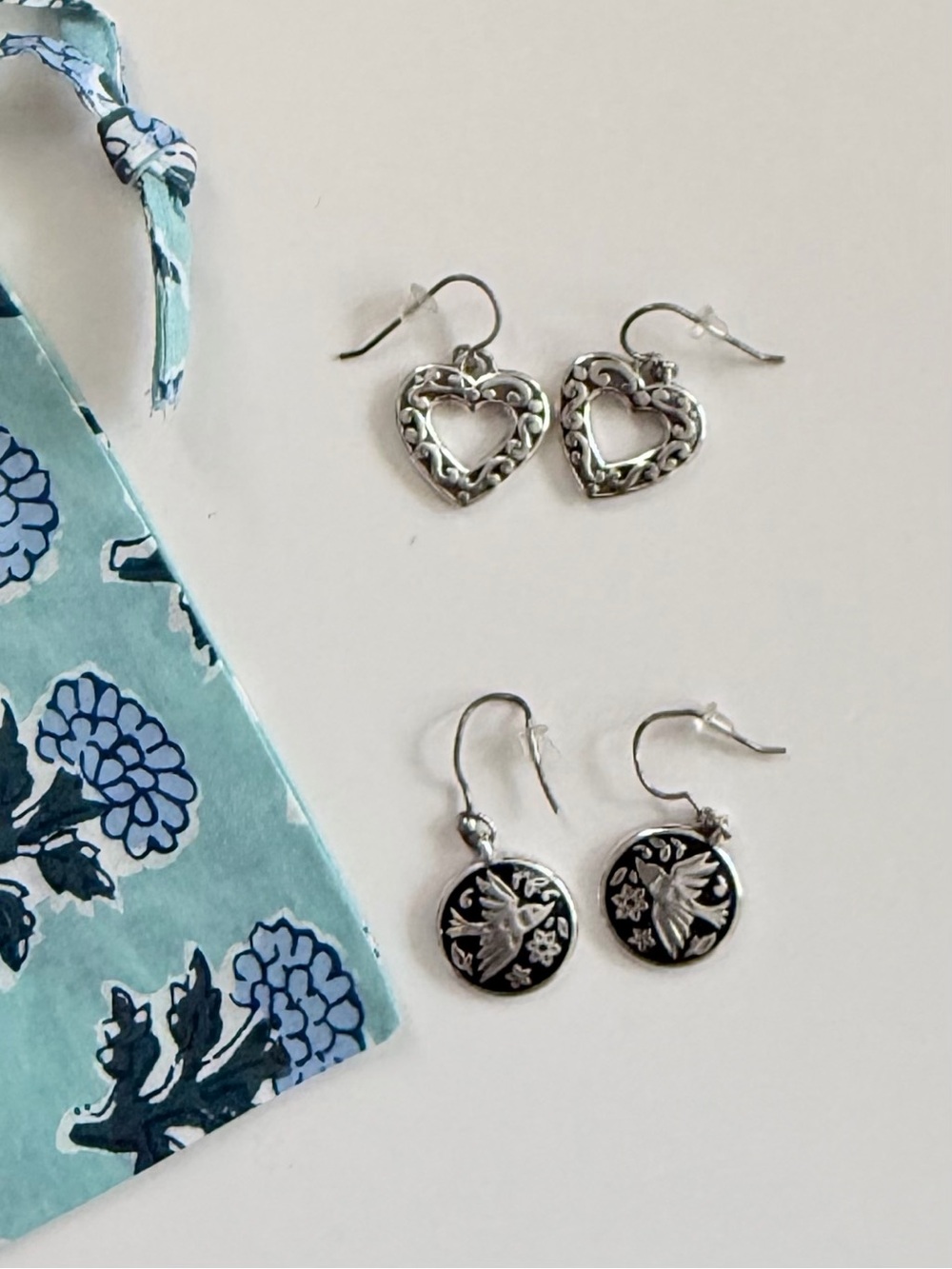 BRIGHTON 2 PAIRS! Contempo Love Moonlight Garden French Wire Earrings Bundle Lot